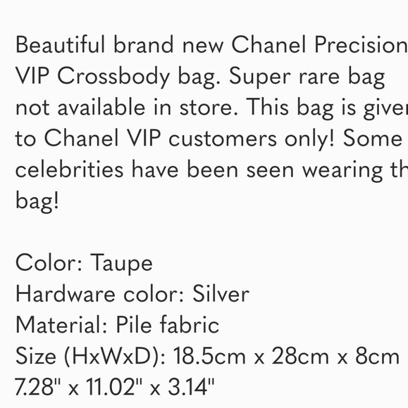 AUTHENTIC CHANEL Precision Bag Shoulder/ Crossbody Bag/ PINK NOT BEIGE - Picture 5 of 5